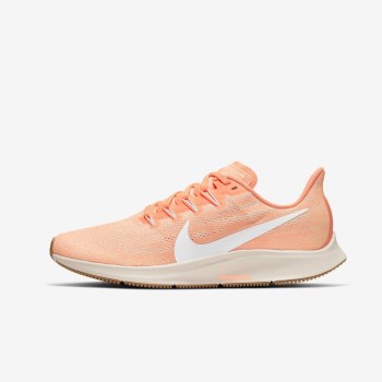 Nike Air Zoom Pegasus 36 - Női Futócipő - Narancssárga/Világos Barna/Fehér